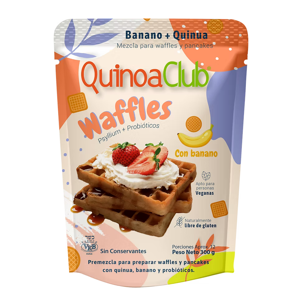 Wafles con Probióticos Banano 300 g – QuinuaClub