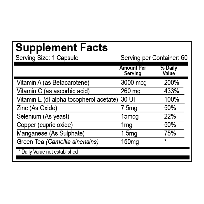 Antioxidant Plus Minerals 60 Cápsulas – Natural Light | Plazet