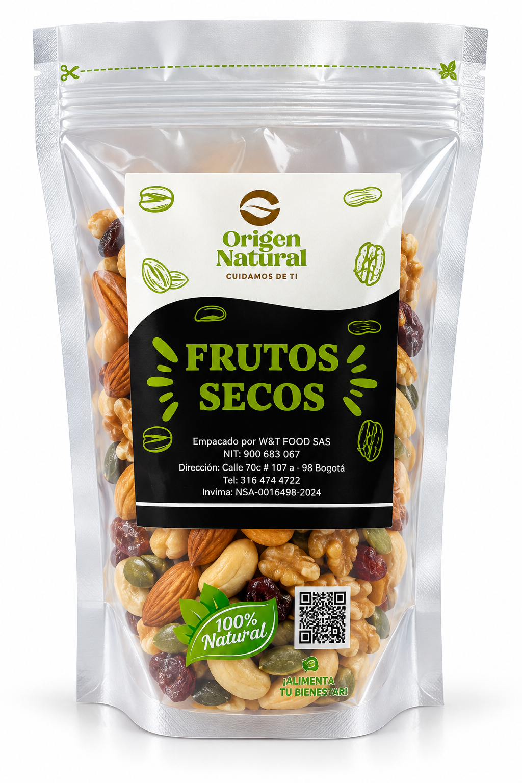 Mix Frutos Secos y Chocolate 150 g – Origen Natural