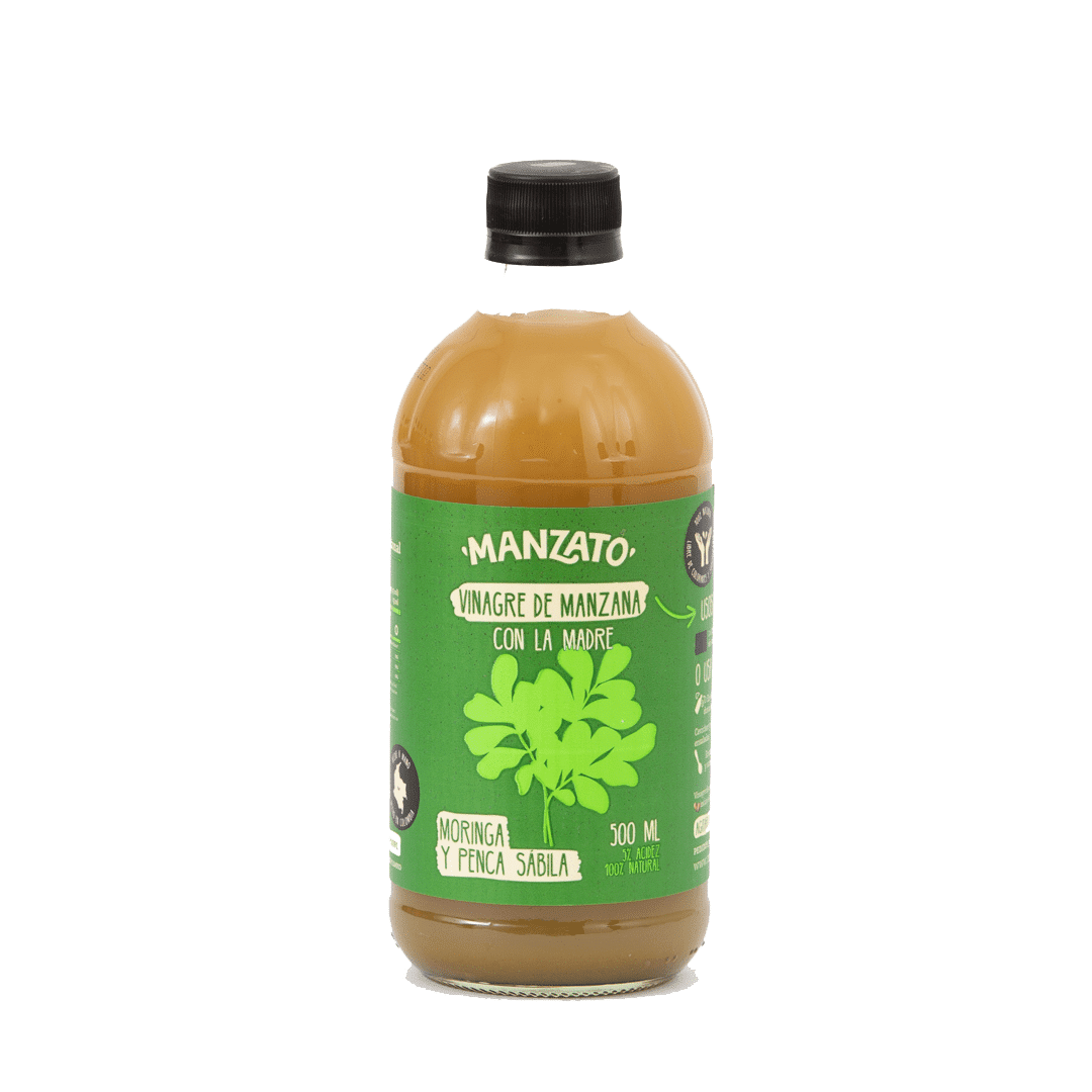 Vinagre de Manzana con Moringa y Penca de Sábila 500 ml – Manzato | Plazet