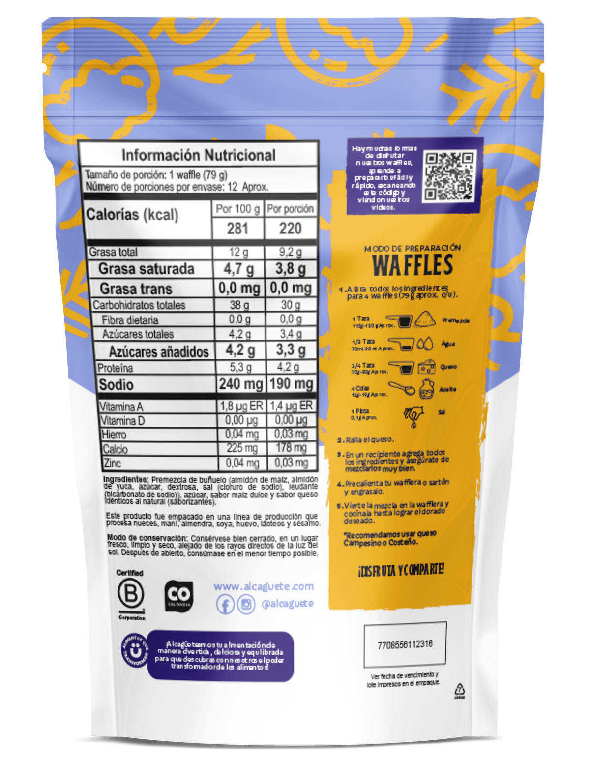 Premezcla Wafles Buñuelo 380 g – Alcagüete | Plazet