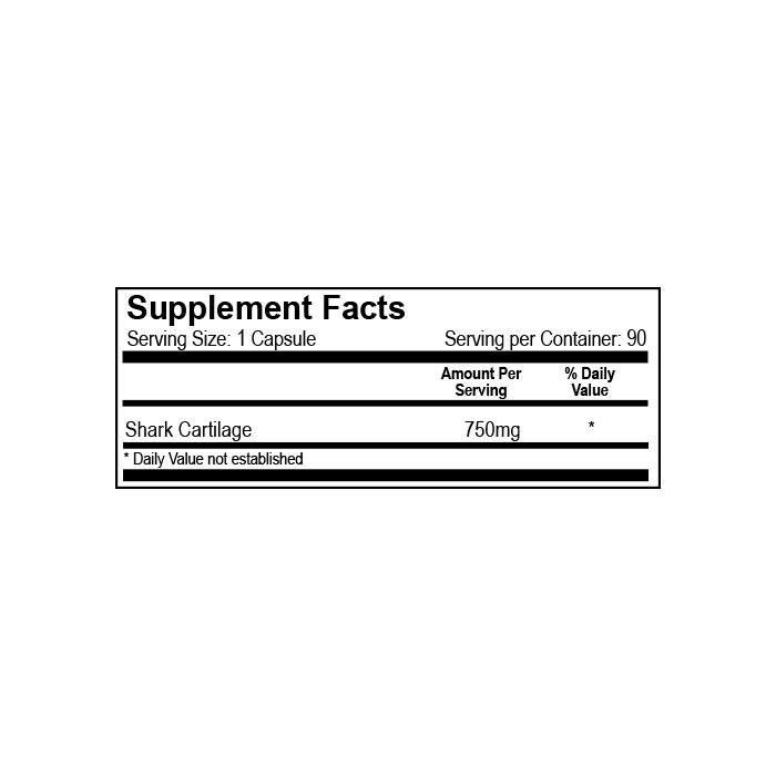 Shark Cartilage 750 mg 90 Cápsulas – Natural Light | Plazet