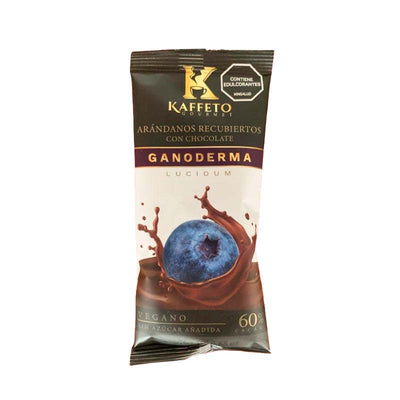 Snack Arándanos con Chocolate y Ganoderma 25 g – Kaffeto | Plazet