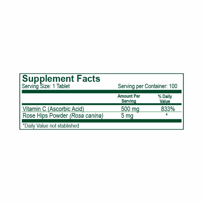 Vitamina C 500 mg 100 Tabletas – Naturlight