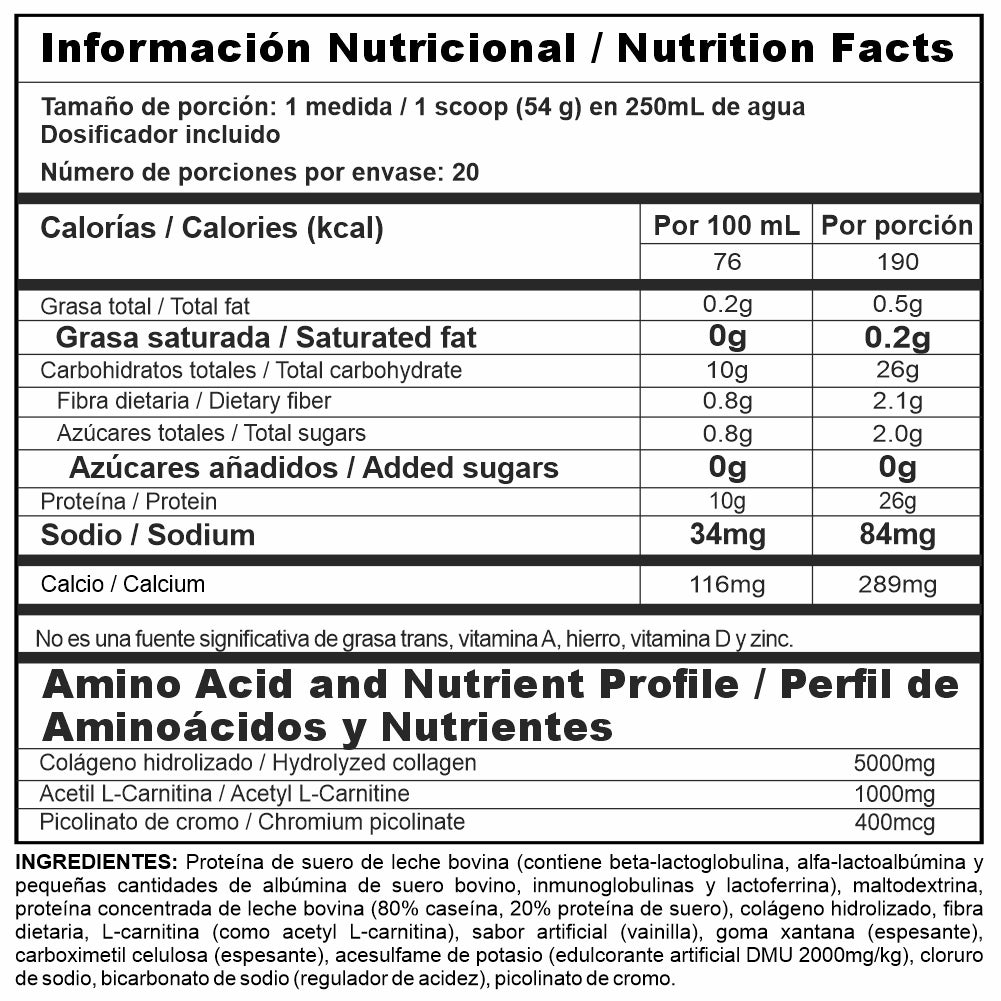 Bipro Lite Vainilla 2,4 lb – Nutramerican | Plazet