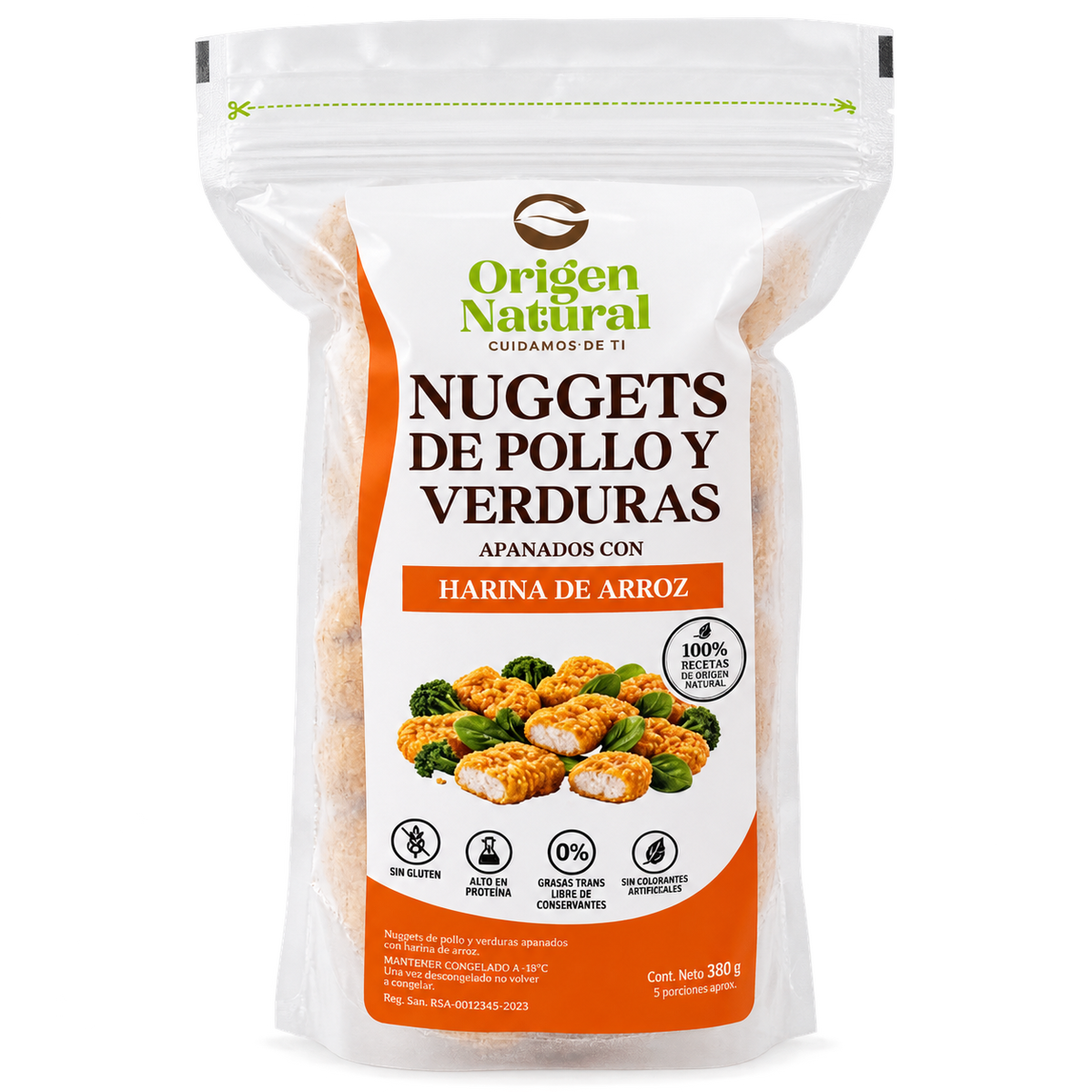 Nuggets de Harina de Arroz y Verduras 500 g – Origen Natural
