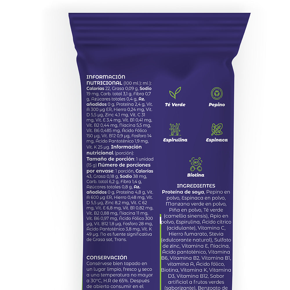 To-Go Batido Verde Sobre 15 g – Mumu | Plazet
