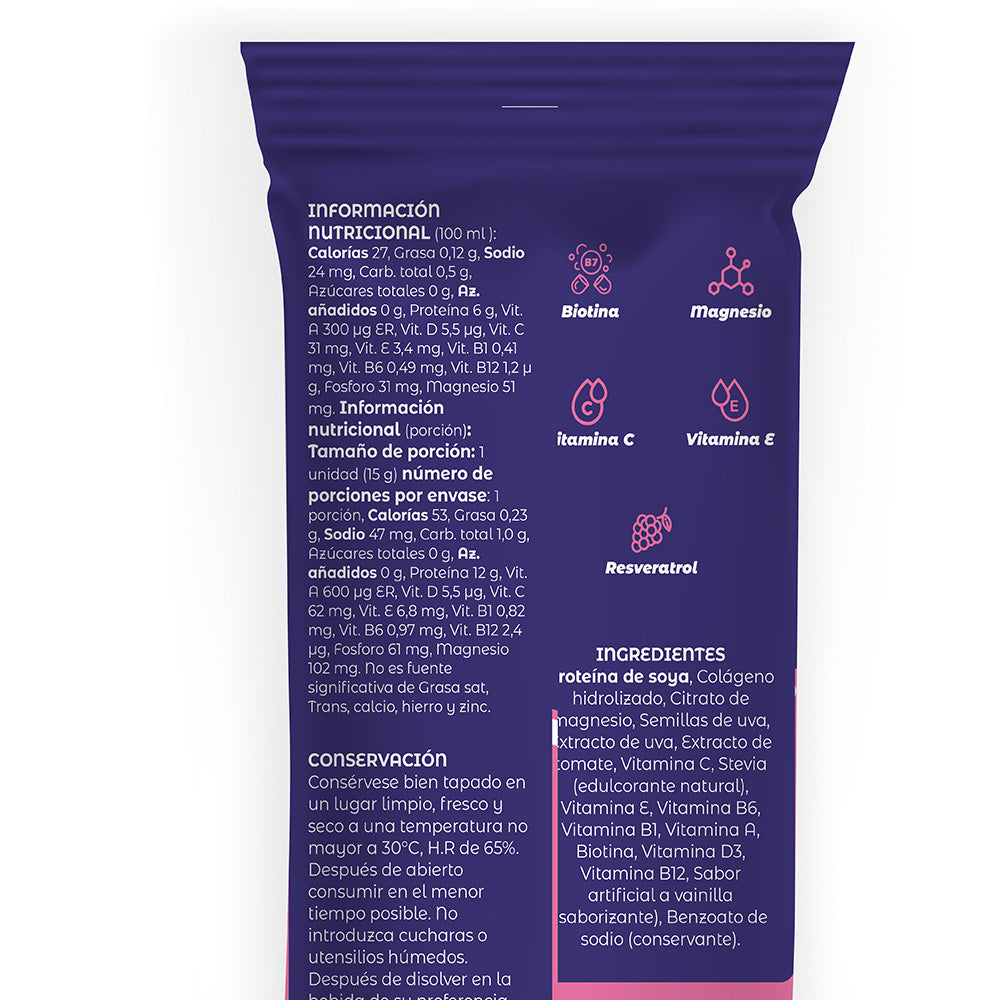 To-Go Colágeno Hidrolizado Vainilla Sobre 15 g – Mumu | Plazet