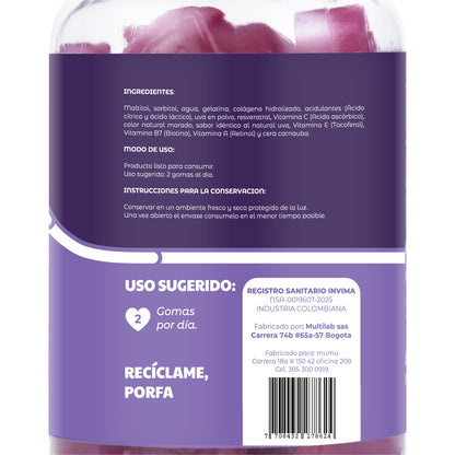 Gomitas Resveratrol 210 g – Mumu | Plazet