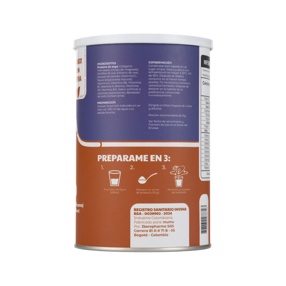 Colágeno Hidrolizado Caramelo 500 g – Mumu | Plazet