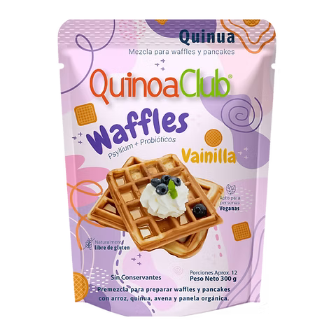 Wafles con Probióticos Vainilla 300 g – QuinuaClub