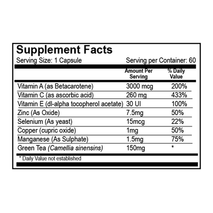 Antioxidant Plus Minerals 60 Cápsulas – Natural Light | Plazet