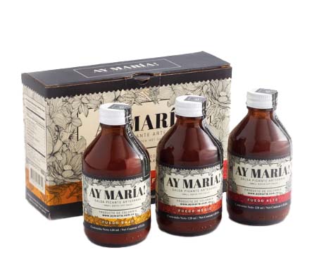 Salsa Picante Tripack Fuego 120 ml – Ay María | Plazet