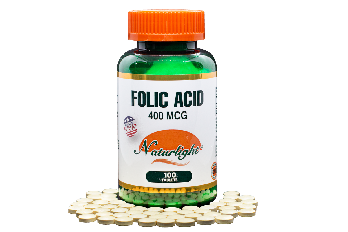Folic Acid 100 Tabletas – Natural Light | Plazet