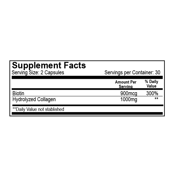 Biotin Plus Collagen 60 Cápsulas – Natural Light | Plazet