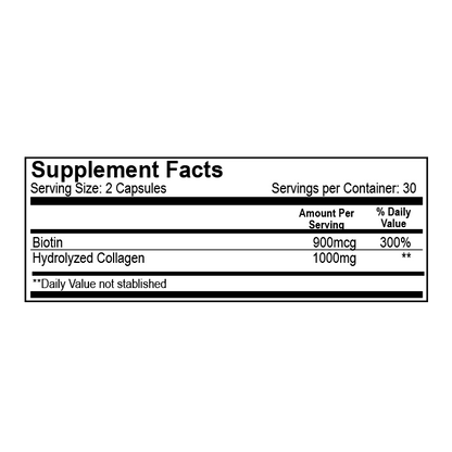 Biotin Plus Collagen 60 Cápsulas – Natural Light | Plazet