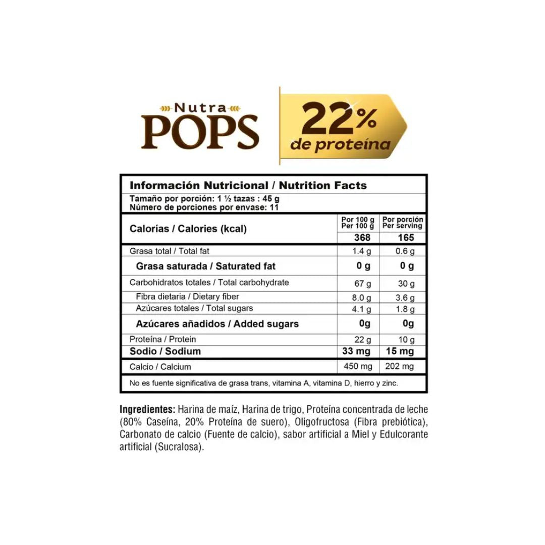 Nutra Pops con Proteína 485 g – Nutramerican | Plazet