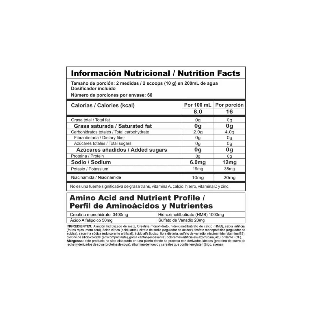 Crea Stack Frutos Rojos 600 g – Nutramerican | Plazet