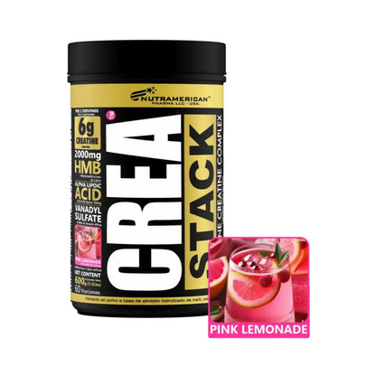 Crea Stack Limonada Rosada 600 g – Nutramerican | Plazet