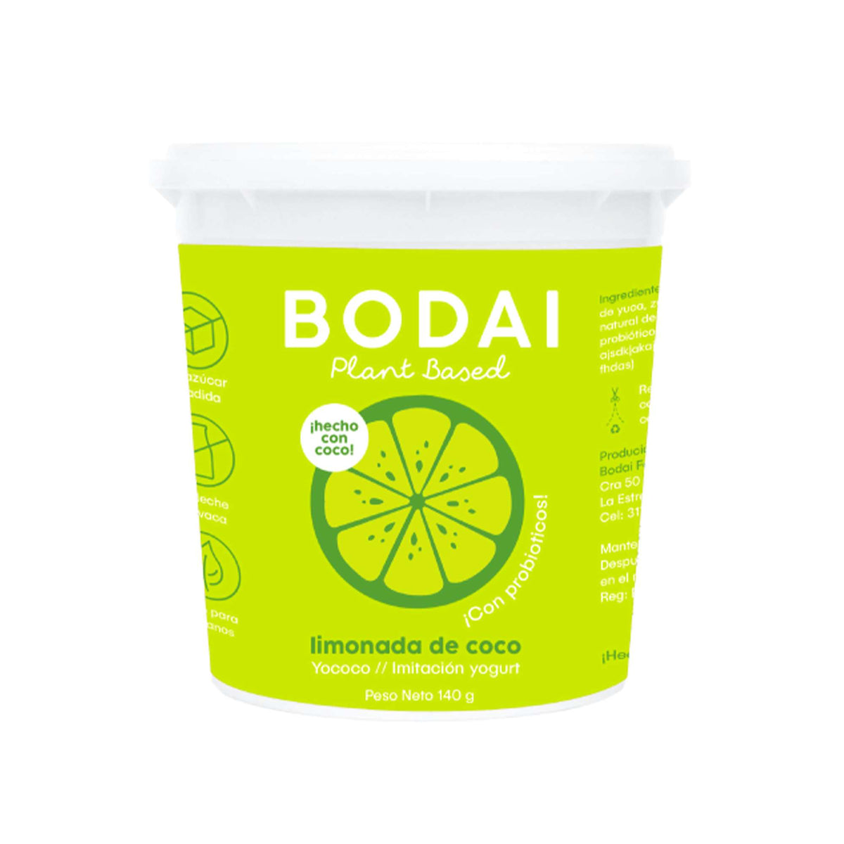 Yogurt Limonada de Coco 140 g – Bodai | Plazet