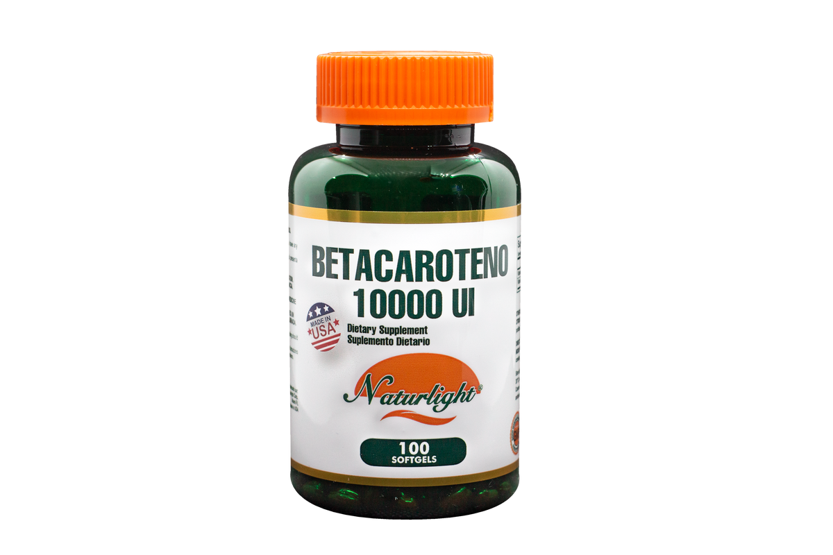 Betacarotene 10000 UI 100 Softgels – Natural Light | Plazet