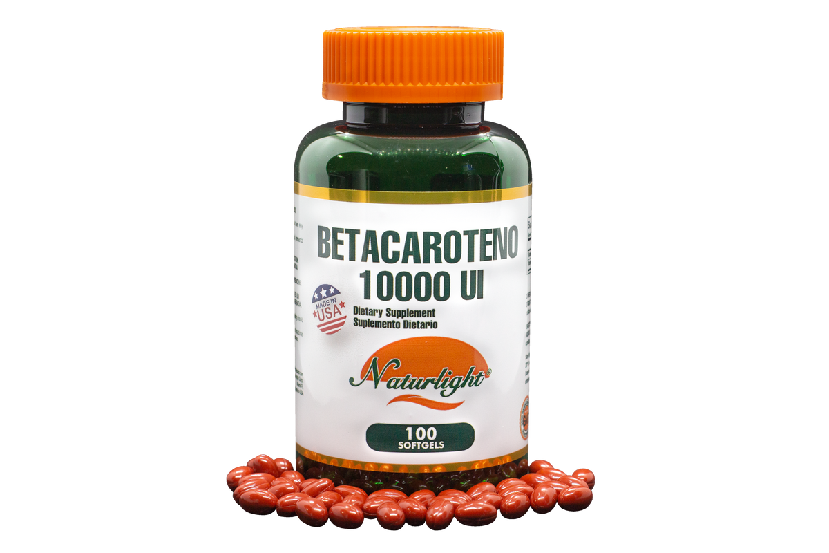 Betacarotene 10000 UI 100 Softgels – Natural Light | Plazet