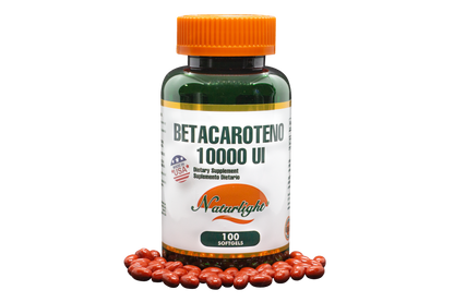 Betacarotene 10000 UI 100 Softgels – Natural Light | Plazet