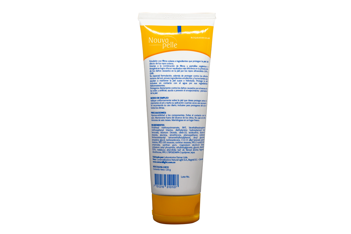 Bloqueador Solar 120 ml – Natural Light | Plazet
