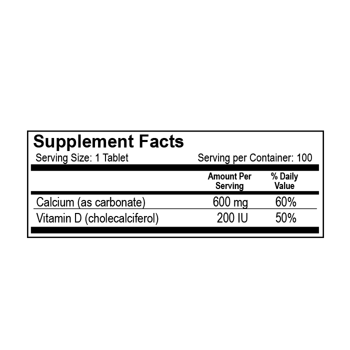 Calcium 600 + D 100 Tabletas – Natural Light | Plazet