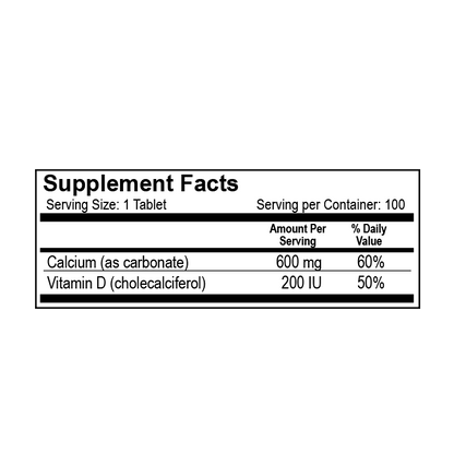 Calcium 600 + D 100 Tabletas – Natural Light | Plazet