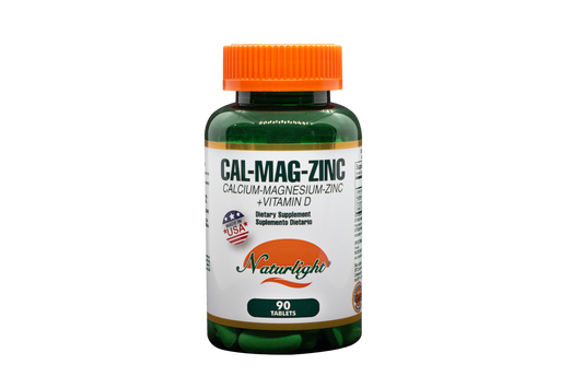 Cal-Mag-Zinc + D 90 Tabletas – Natural Light | Plazet