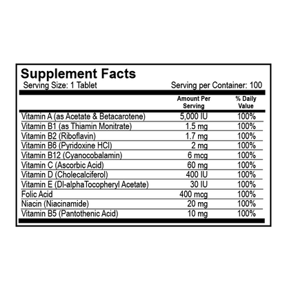 Daily Multivitamins 100 Tabletas – Natural Light | Plazet