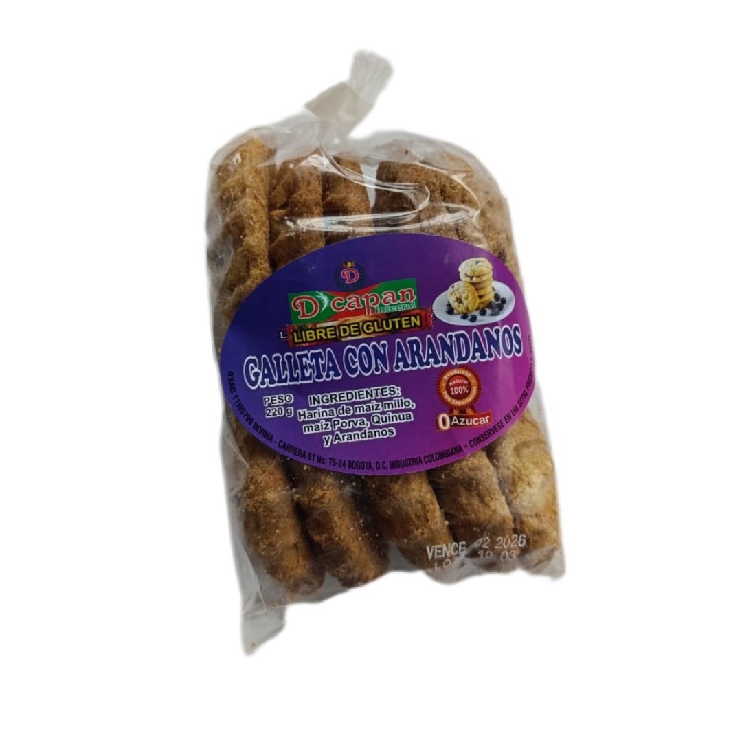 Galleta Sin Gluten Arándanos o Almendras 220 g – DC Pan | Plazet