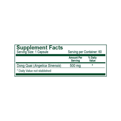 Dong Quai 500 mg 60 Cápsulas – Natural Light | Plazet