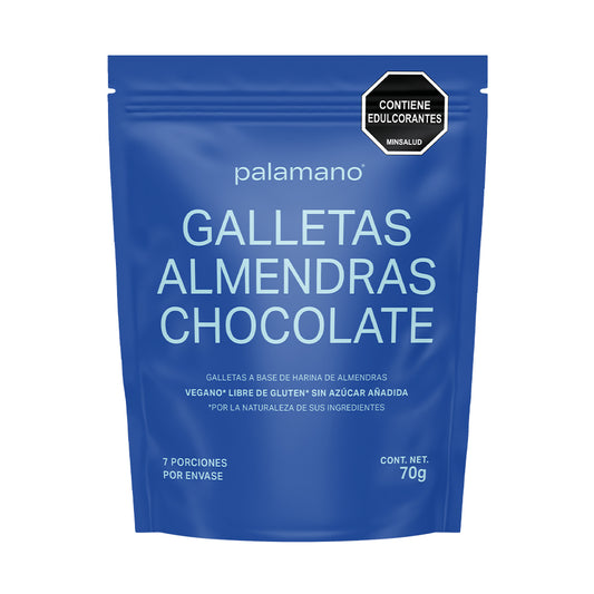 GALLETAS ALMENDRAS CHOCOLATE X 70 GR - PALAMANO