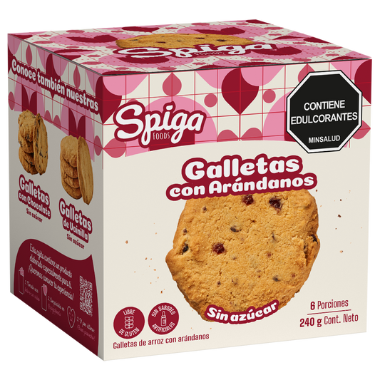 Galletas de Arroz con Arándanos 240 g – Spiga Foods | Plazet
