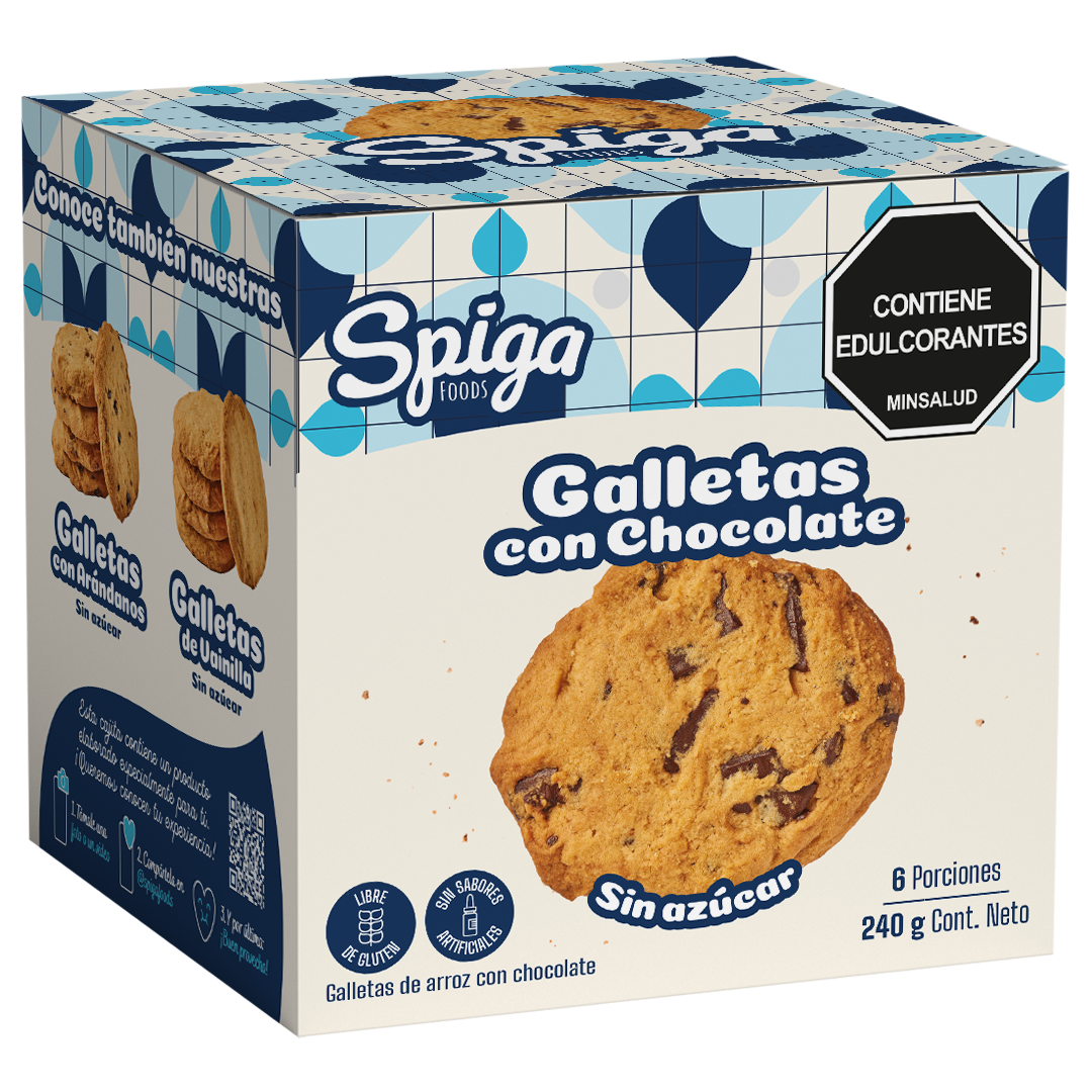 Galletas de Arroz con Chocolate 240 g – Spiga Foods | Plazet