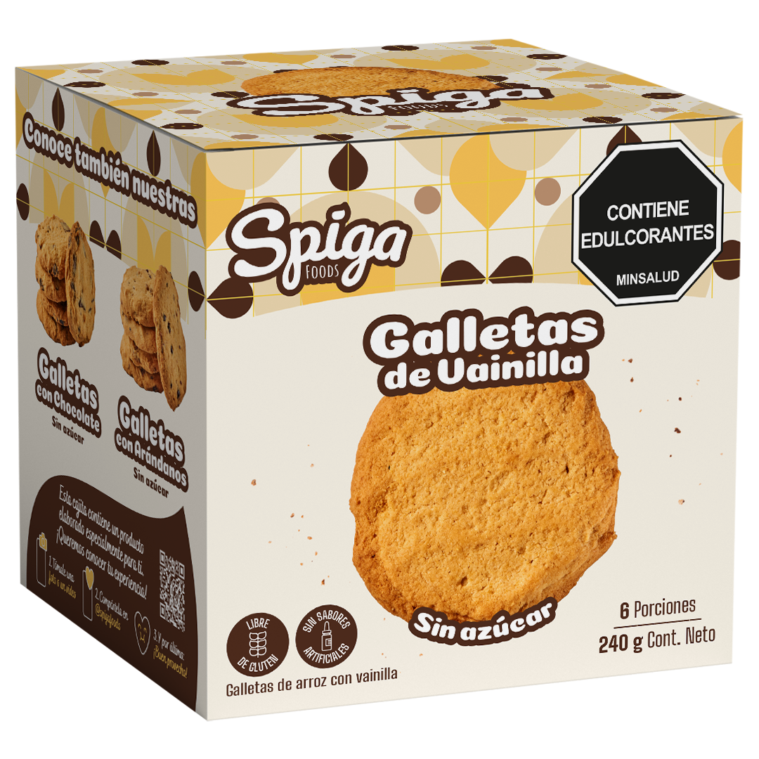 Galletas de Arroz con Vainilla 240 g – Spiga Foods | Plazet