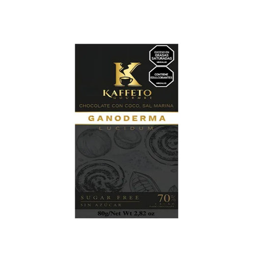 Barra de Chocolate con Coco, Sal Marina y Ganoderma – Kaffeto | Plazet