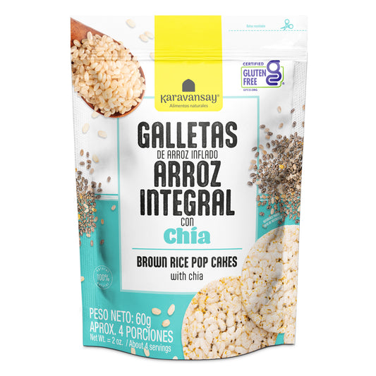 Galletas de Arroz Integral Chía 60 g – Karavansay | Plazet
