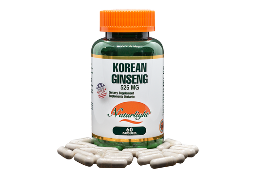 Korean Ginseng 525 mg 60 Cápsulas – Natural Light | Plazet