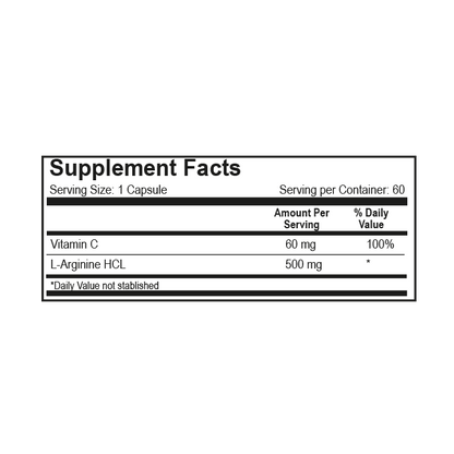 L-Arginina 500 mg 60 Cápsulas – Natural Light | Plazet