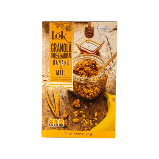 Granola de Banano y Miel 350 g – Lok | Plazet