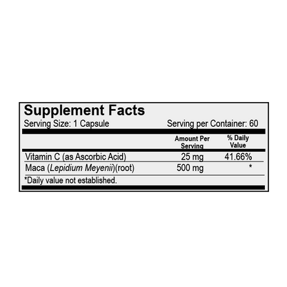 Maca 500 mg + Vitamina C 60 Cápsulas – Natural Light | Plazet
