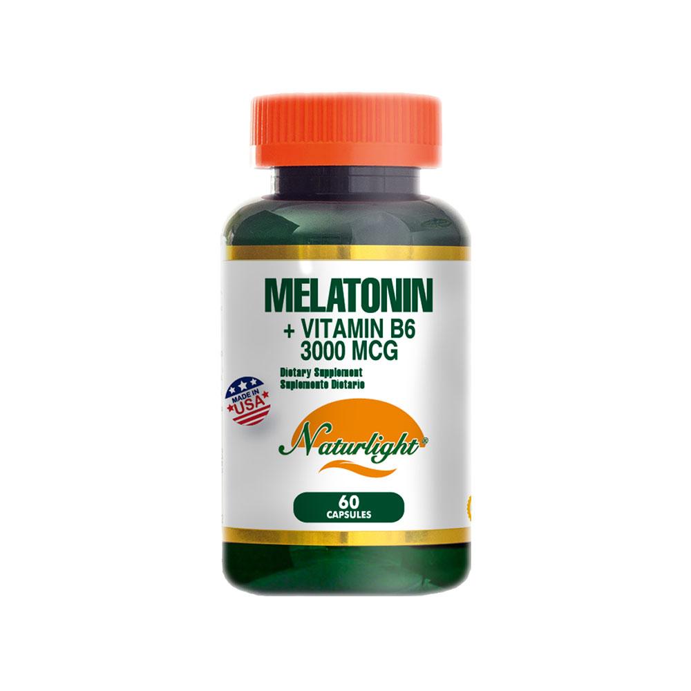 Melatonin 3 mg con B6 60 Tabletas – Natural Light | Plazet