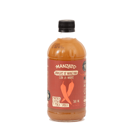 Vinagre de Manzana con Cayena y Penca de Sábila 500 ml – Manzato | Plazet