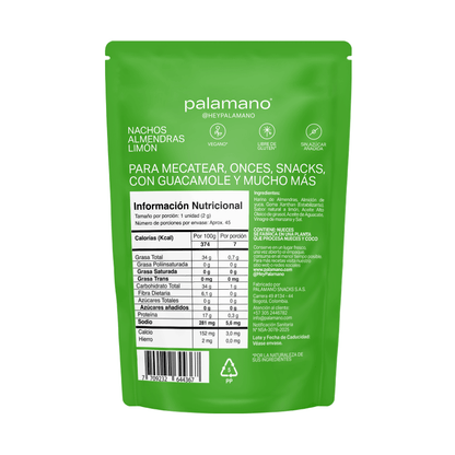 NACHOS ALMENDRA LIMÓN X 90 GR - PALAMANO