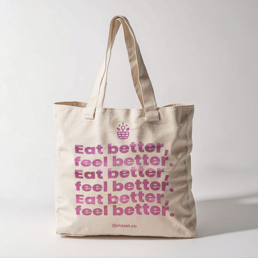 Tote Bag Eat Better Feel Better – Plazet