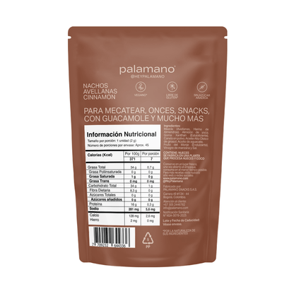 NACHOS AVELLANA CINNAMON X 90 GR - PALAMANO