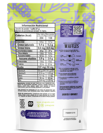 Premezcla Wafles Choclo 400 g – Alcagüete | Plazet